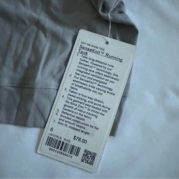 🆕🩶 Lululemon SenseKnit Running Tank - Rhino Grey - Picture 6 of 13